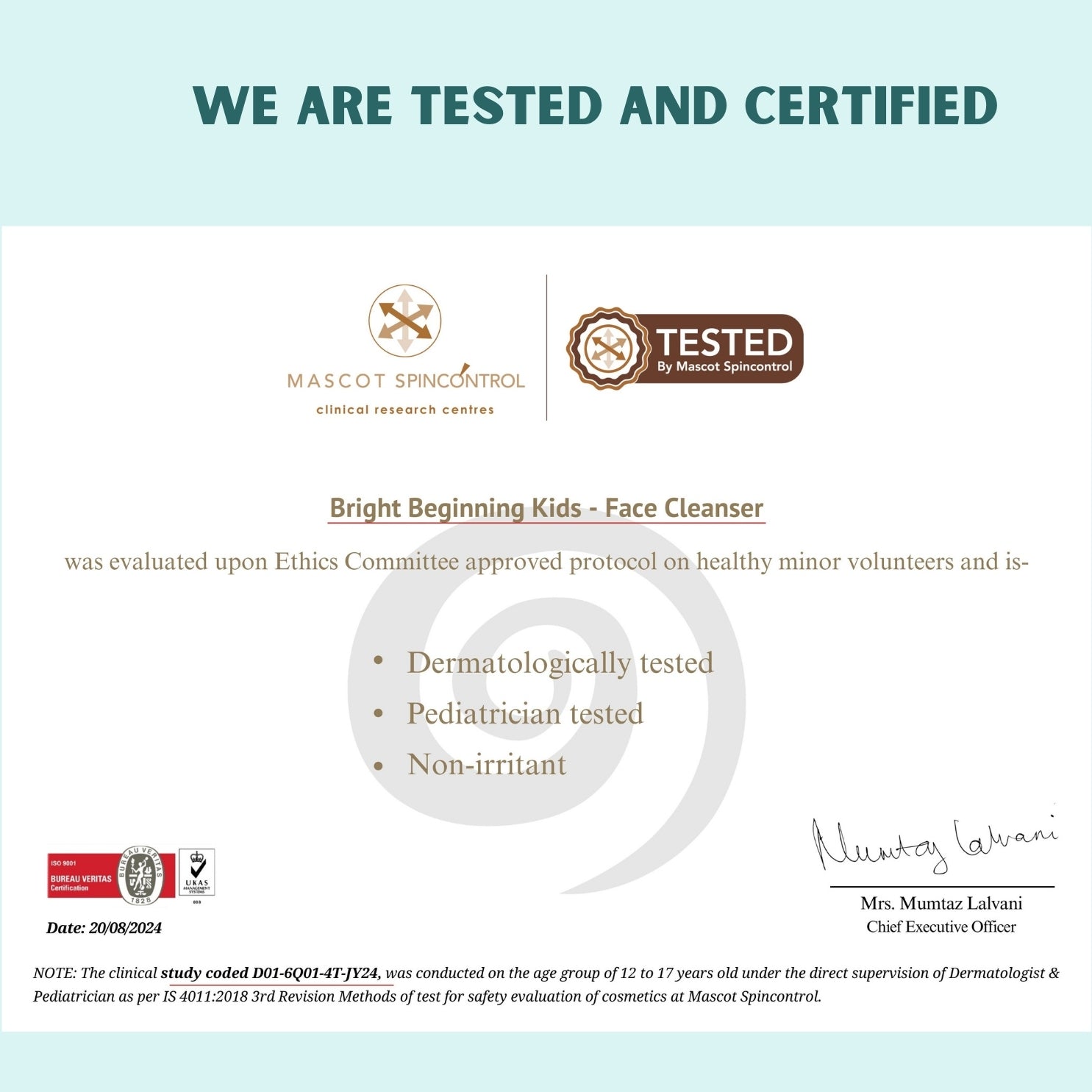 Bright Beginnings - Kids Face Cleanser( 5-12 years ) - 100ml