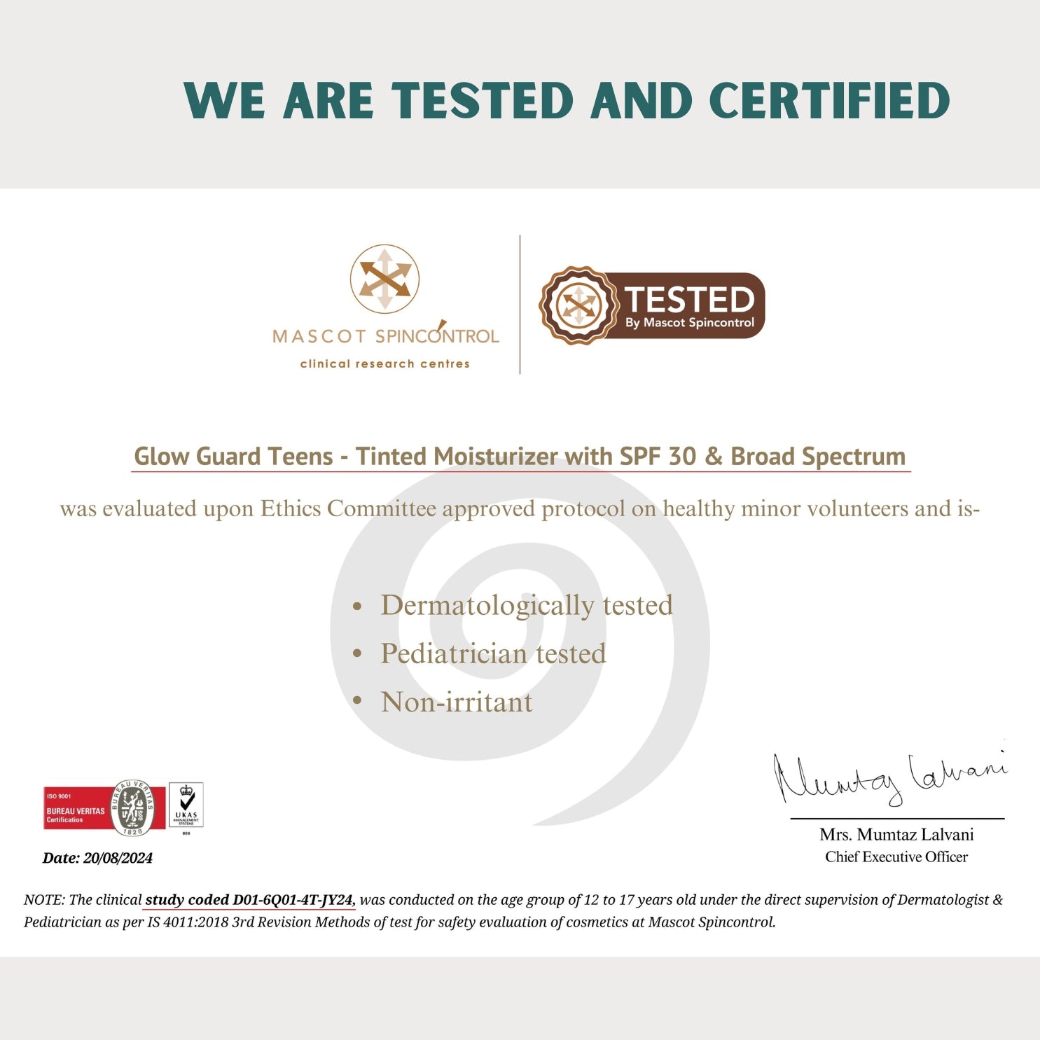 Glow Guard -  Teen Tinted Moisturizer with SPF 30 | Mineral Sunscreen( 12-18 years ) - 50ml