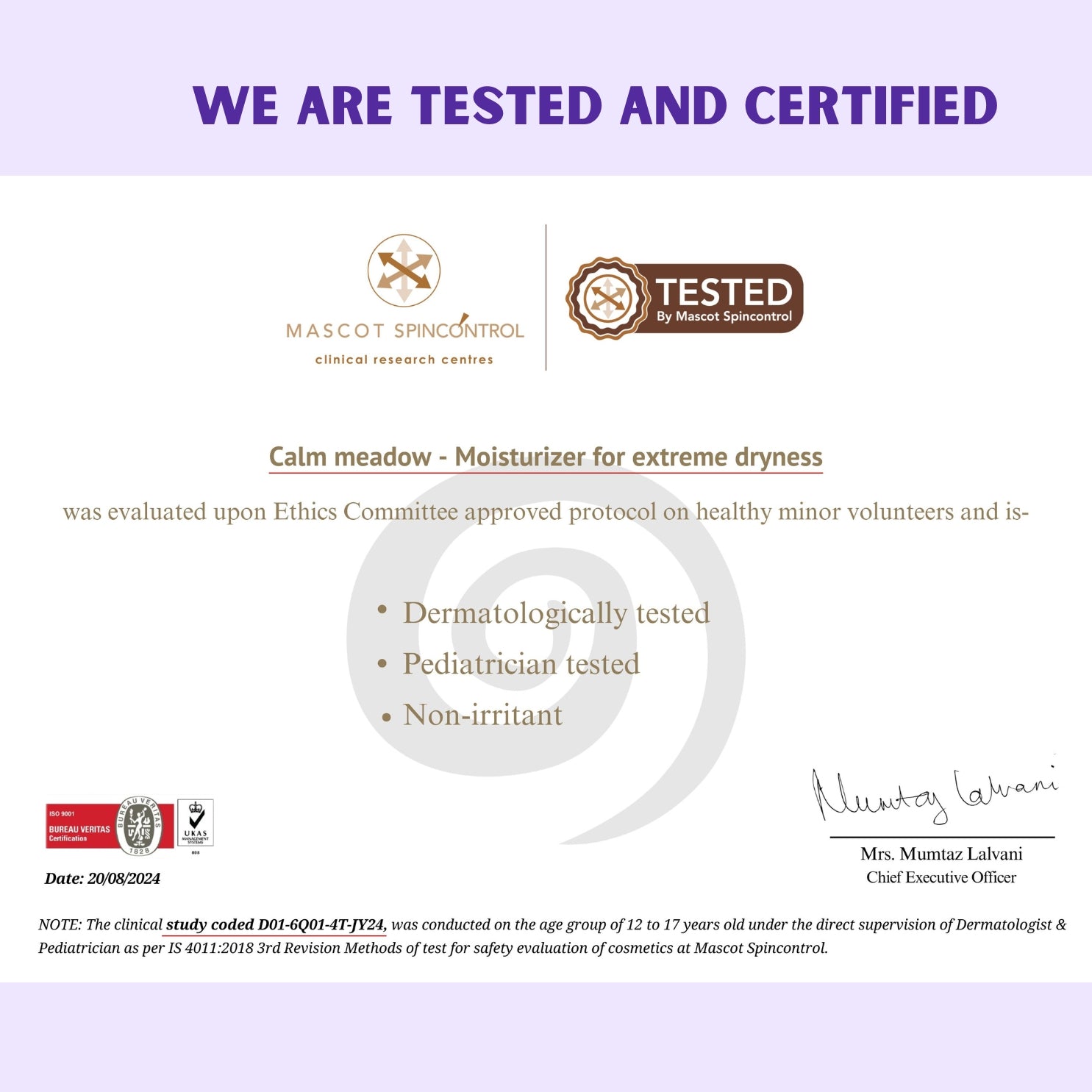 Calm Meadow - Kids & Teens Face Moisturizer for Dry Skin( 5-18 years ) - 50ml