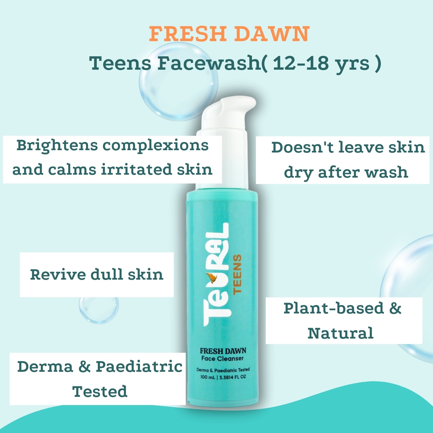 Fresh Dawn - Teens Face Cleanser( 12-18 years ) - 100ml