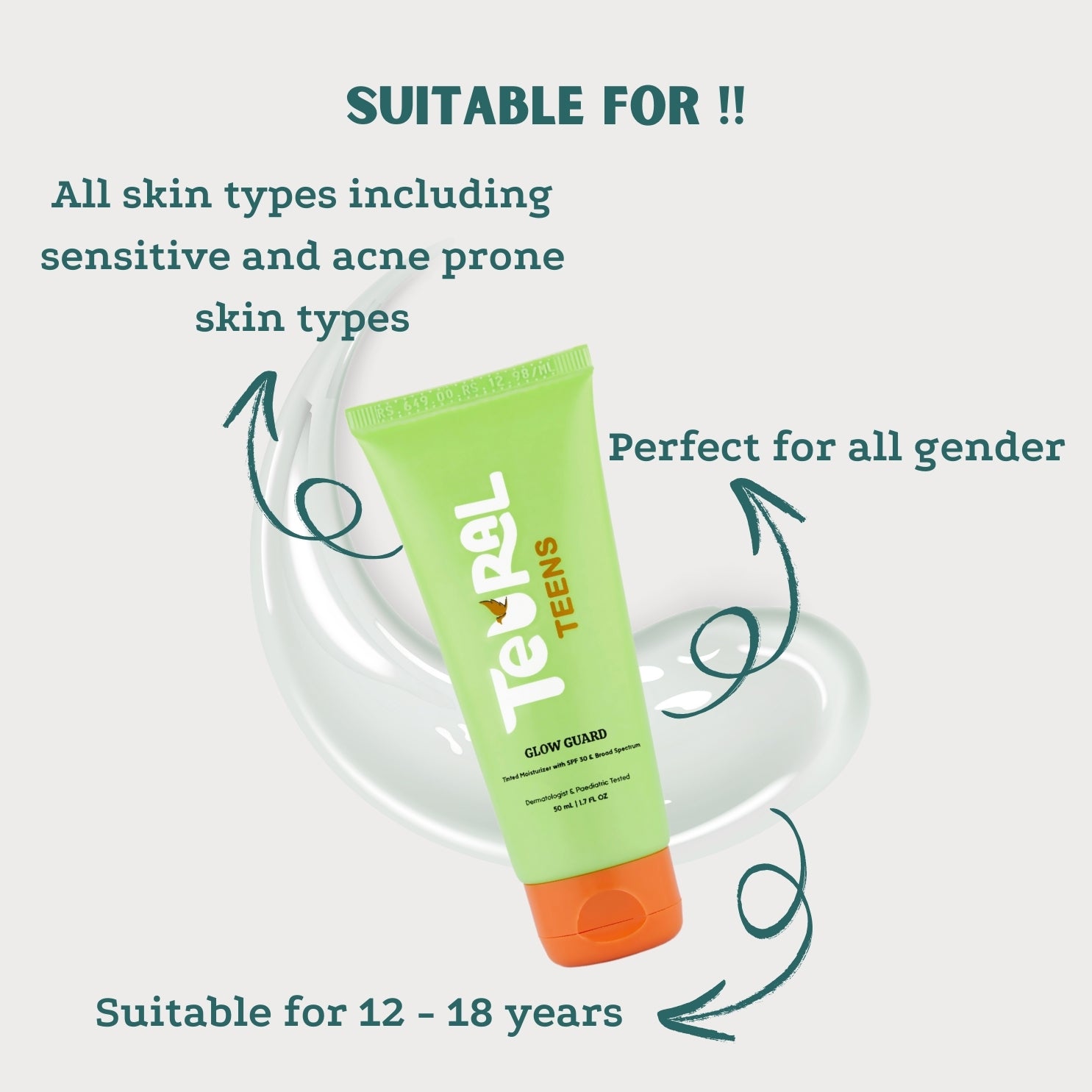 Glow Guard -  Teen Tinted Moisturizer with SPF 30 | Mineral Sunscreen( 12-18 years ) - 50ml