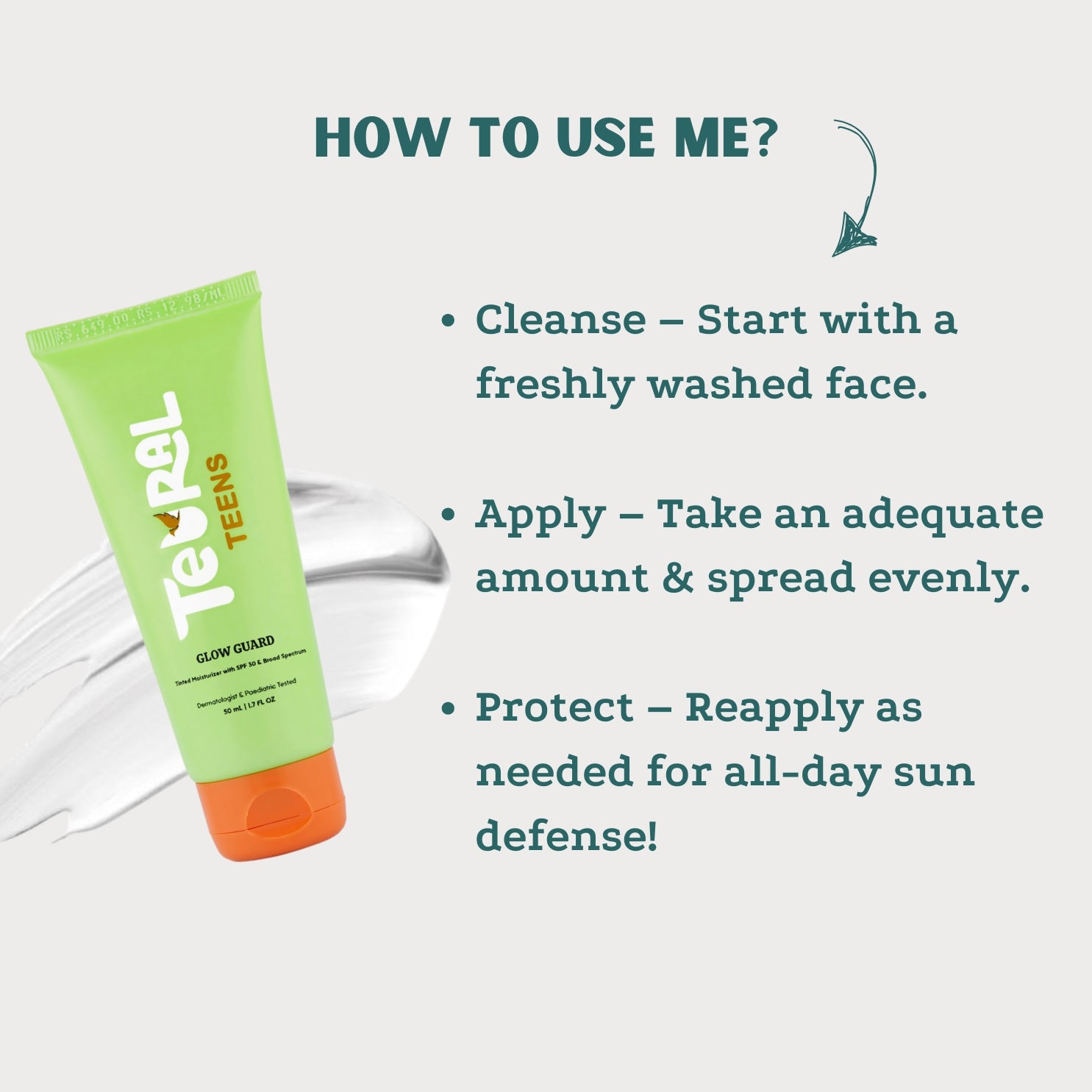 Glow Guard -  Teen Tinted Moisturizer with SPF 30 | Mineral Sunscreen( 12-18 years ) - 50ml