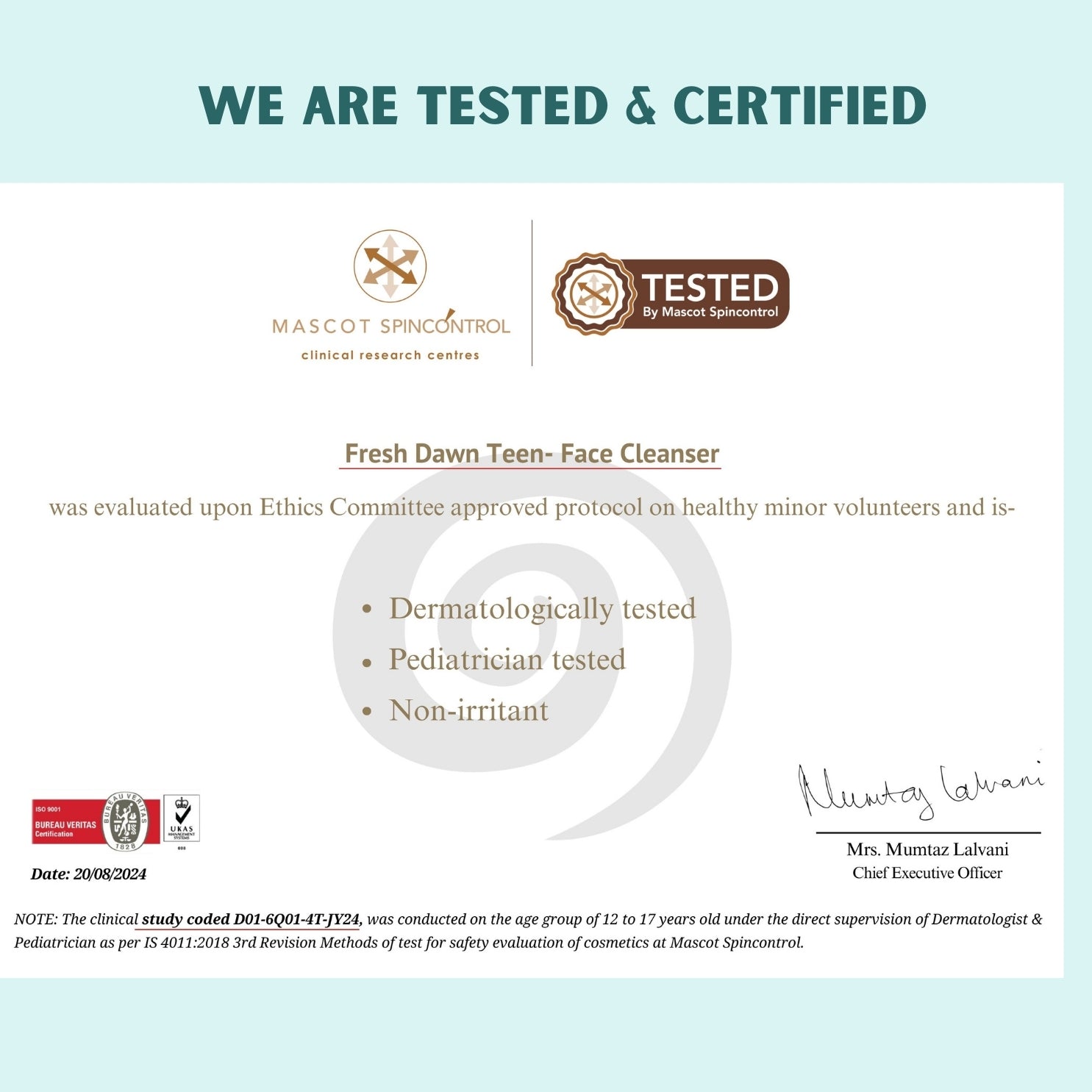 Fresh Dawn - Teens Face Cleanser( 12-18 years ) - 100ml